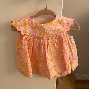 Jacadi Pink and Yellow blouse